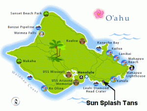 Sun Splash Tans Location in Honolulu